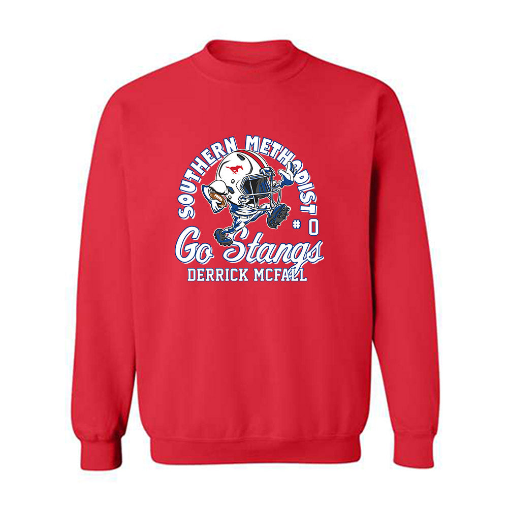 SMU - NCAA Football : Derrick McFall - Fashion Shersey Crewneck Sweatshirt-0