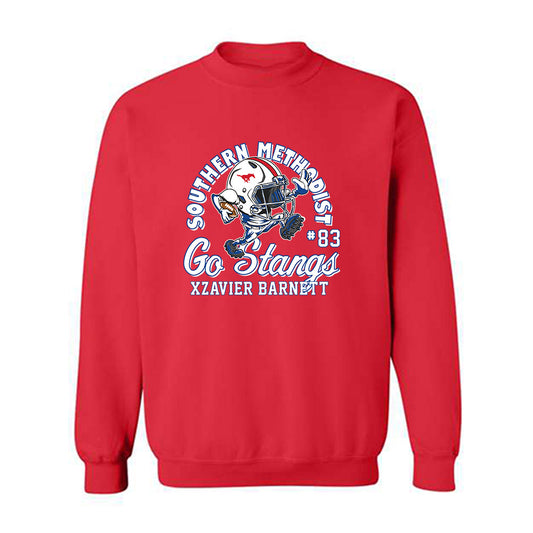 SMU - NCAA Football : Xzavier Barnett - Fashion Shersey Crewneck Sweatshirt-0