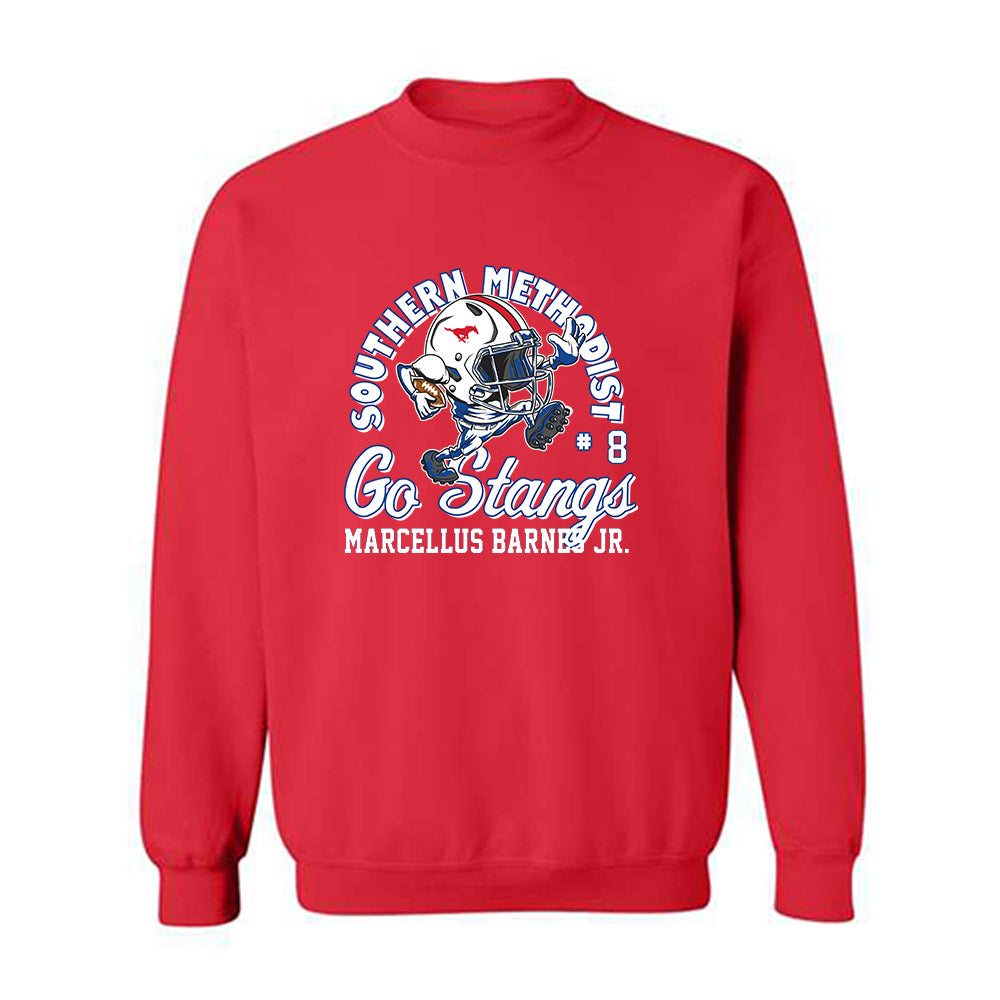SMU - NCAA Football : Marcellus Barnes Jr. - Fashion Shersey Crewneck Sweatshirt-0