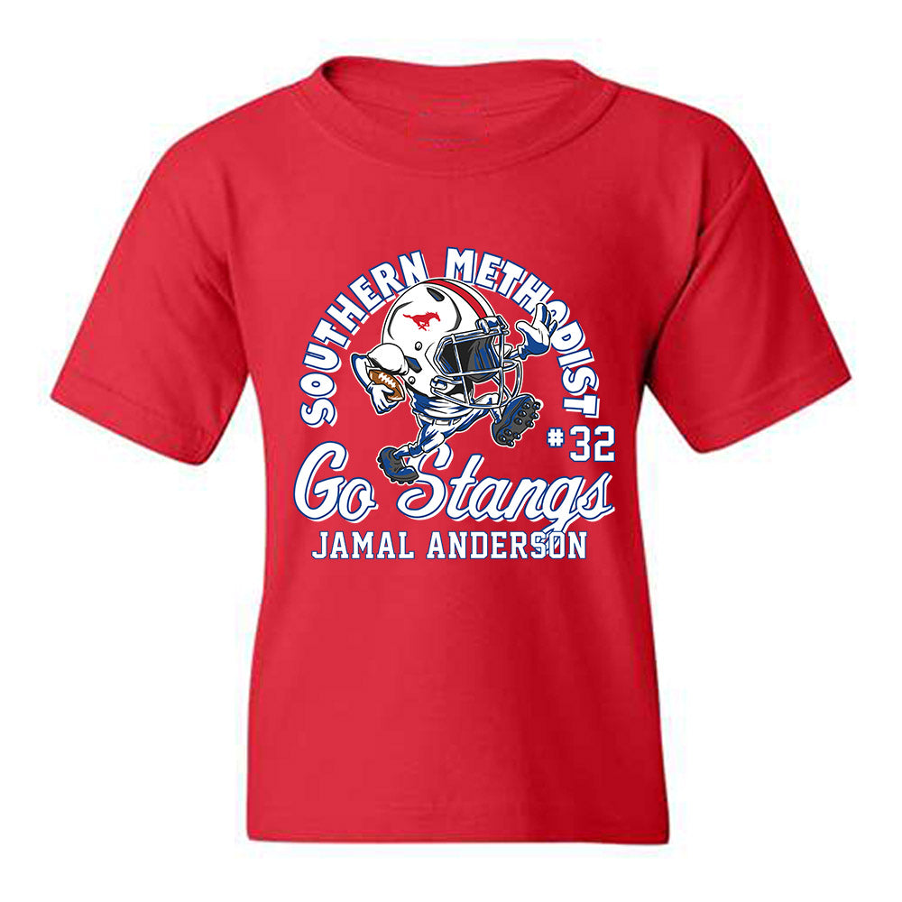 SMU - NCAA Football : Jamal Anderson - Fashion Shersey Youth T-Shirt-0