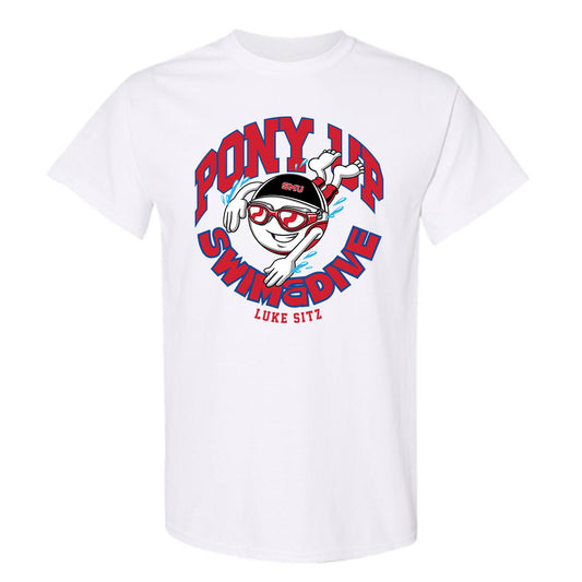 SMU - NCAA Men's Swimming & Diving : Luke Sitz - Fashion Shersey T-Shirt-0