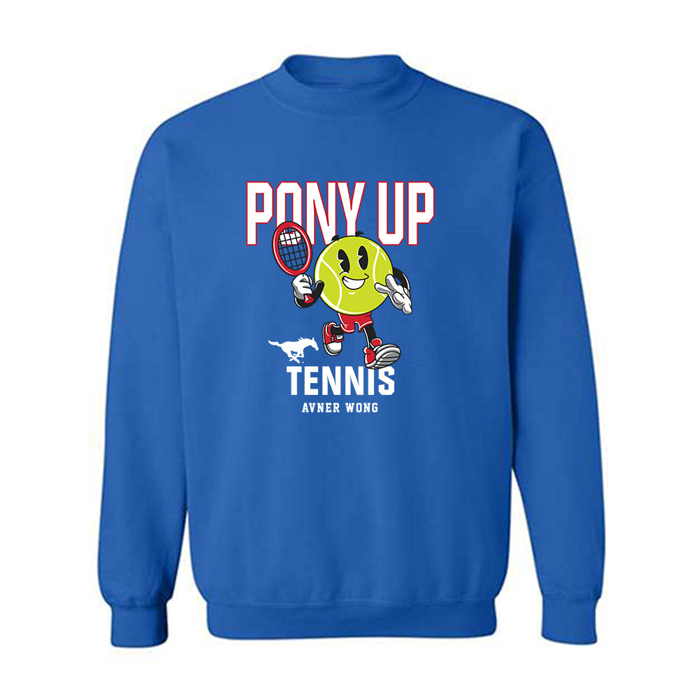 SMU - NCAA Men's Tennis : Avner Wong - Fashion Shersey Crewneck Sweatshirt-0