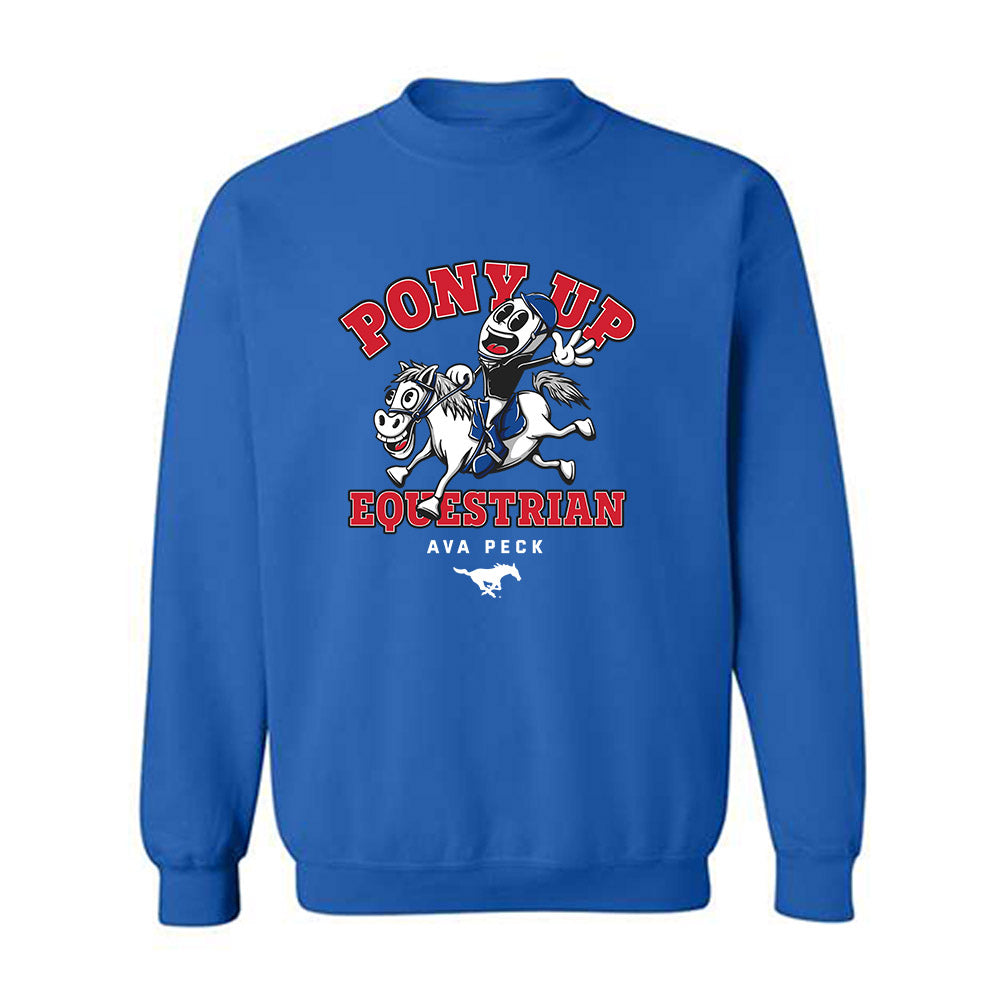 SMU - NCAA Equestrian : Ava Peck - Fashion Shersey Crewneck Sweatshirt-0