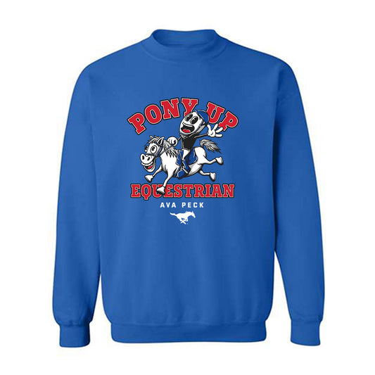 SMU - NCAA Equestrian : Ava Peck - Fashion Shersey Crewneck Sweatshirt-0