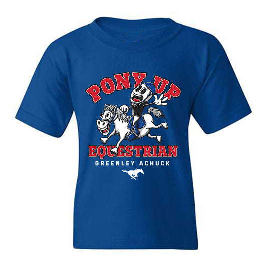 SMU - NCAA Equestrian : Greenley Achuck - Fashion Shersey Youth T-Shirt-0