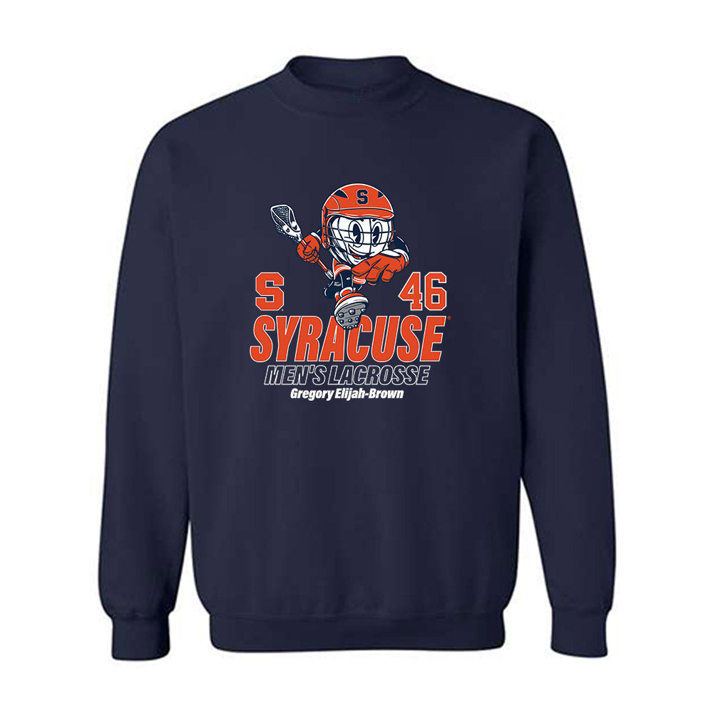 Syracuse - NCAA Men's Lacrosse : Gregory Elijah-Brown - Fashion Shersey Crewneck Sweatshirt-0