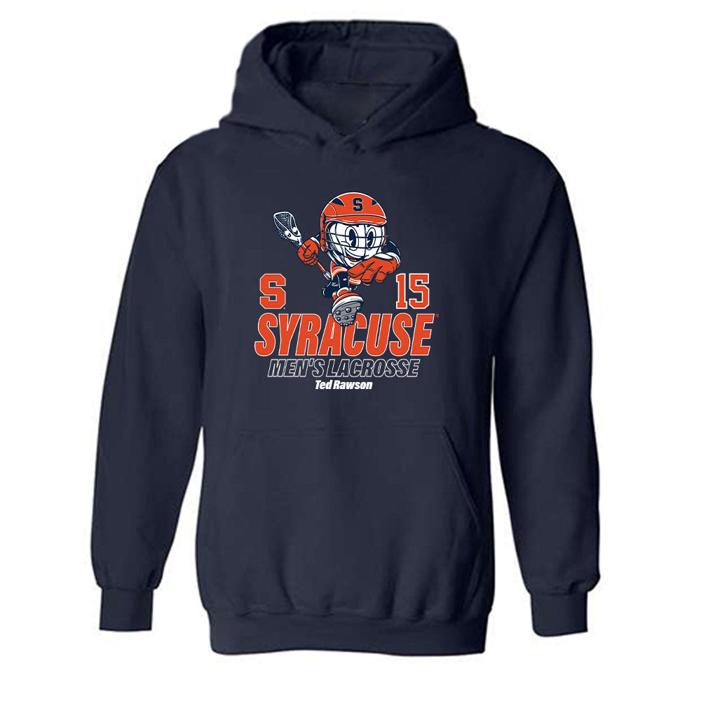 Syracuse - NCAA Men's Lacrosse : Ted Rawson - Fashion Shersey Hooded Sweatshirt-0