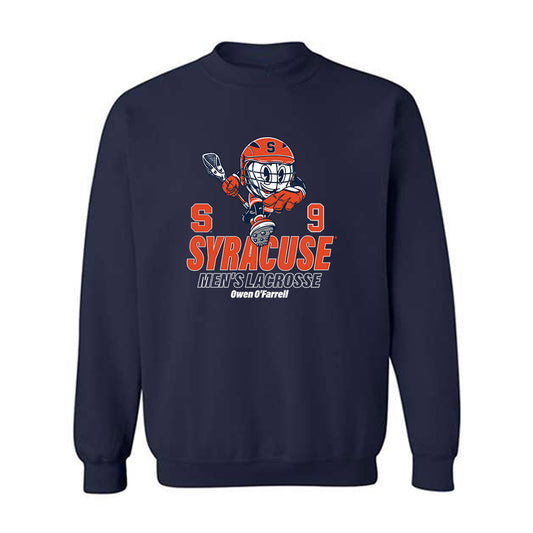 Syracuse - NCAA Men's Lacrosse : Owen O'Farrell - Fashion Shersey Crewneck Sweatshirt-0