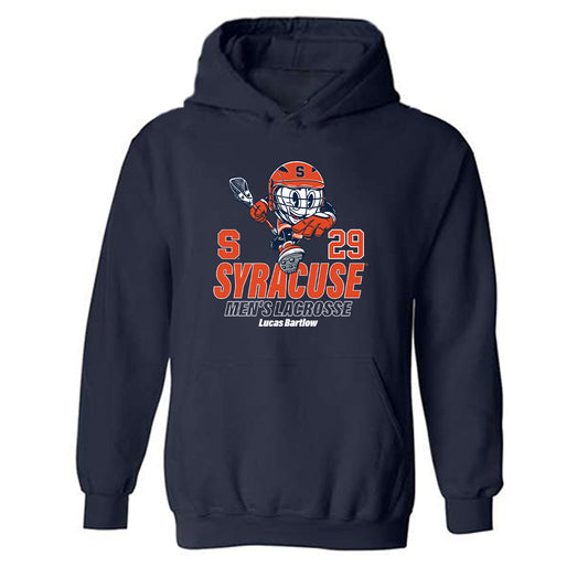 Syracuse - NCAA Men's Lacrosse : Lucas Bartlow - Fashion Shersey Hooded Sweatshirt-0