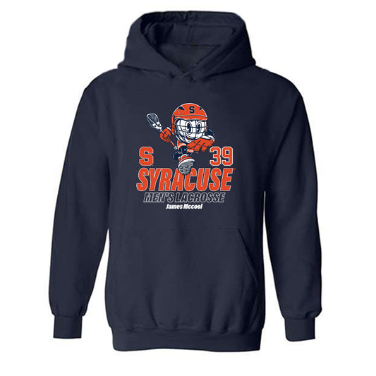 Syracuse - NCAA Men's Lacrosse : James Mccool - Fashion Shersey Hooded Sweatshirt-0