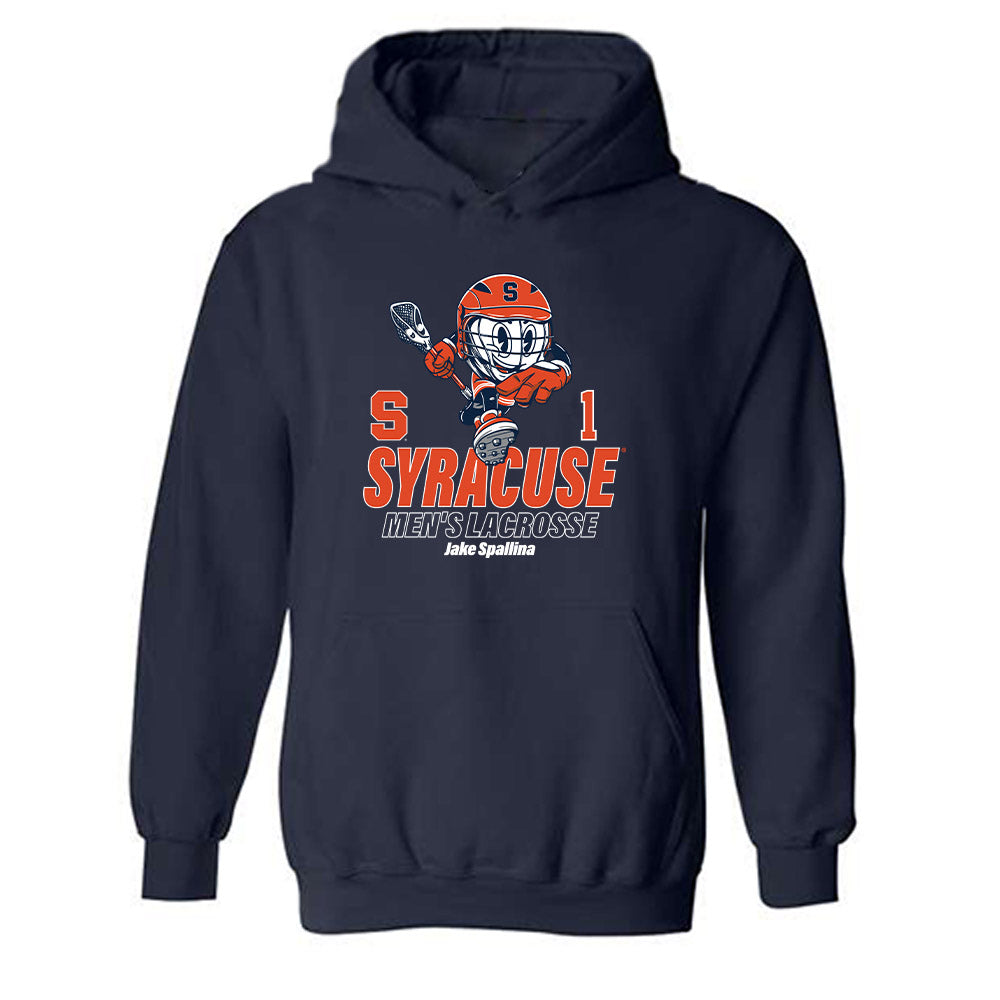Syracuse - NCAA Men's Lacrosse : Jake Spallina - Fashion Shersey Hooded Sweatshirt-0