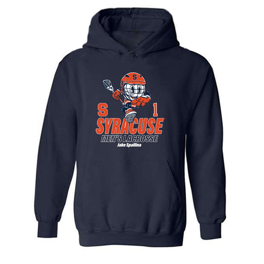 Syracuse - NCAA Men's Lacrosse : Jake Spallina - Fashion Shersey Hooded Sweatshirt-0