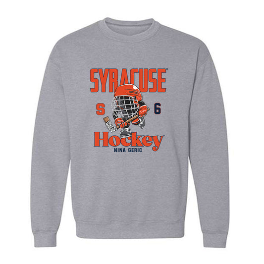 Syracuse - NCAA Women's Ice Hockey : Nina Geric - Fashion Shersey Crewneck Sweatshirt-0