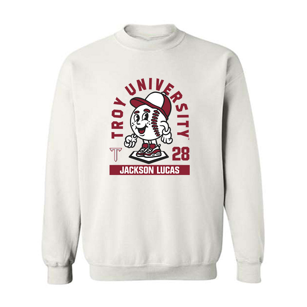 Troy - NCAA Baseball : Jackson Lucas - Fashion Shersey Crewneck Sweatshirt-0