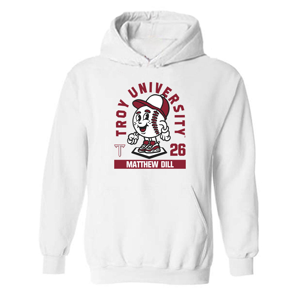 Troy - NCAA Baseball : Matthew Dill - Fashion Shersey Hooded Sweatshirt-0