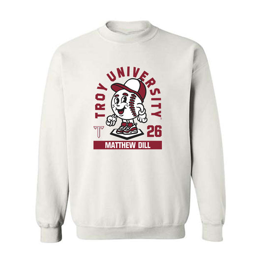 Troy - NCAA Baseball : Matthew Dill - Fashion Shersey Crewneck Sweatshirt-0
