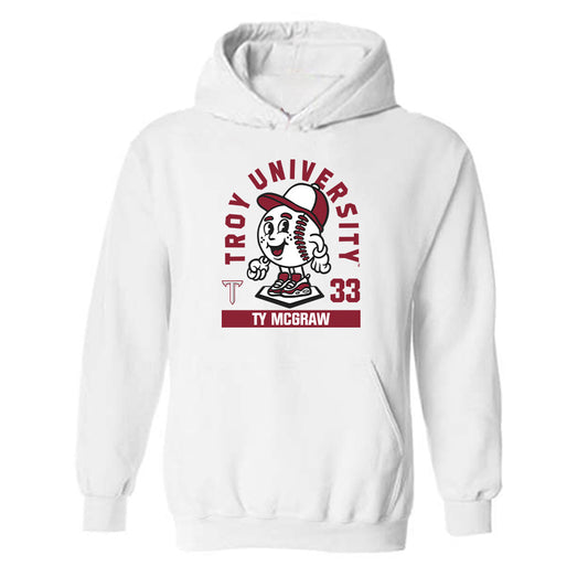 Troy - NCAA Baseball : Ty McGraw - Fashion Shersey Hooded Sweatshirt-0