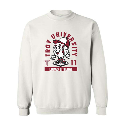 Troy - NCAA Baseball : Lucas Litteral - Fashion Shersey Crewneck Sweatshirt-0