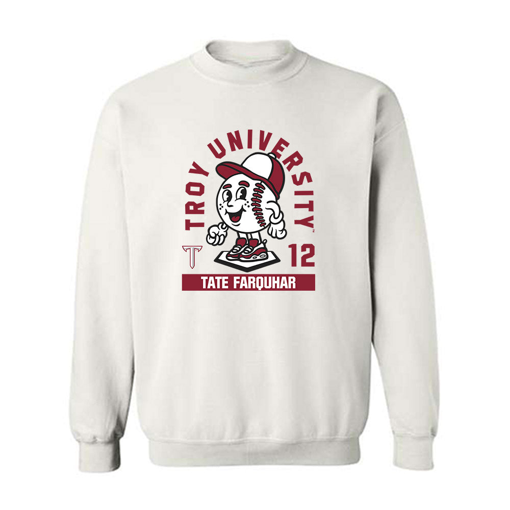Troy - NCAA Baseball : Tate Farquhar - Fashion Shersey Crewneck Sweatshirt-0