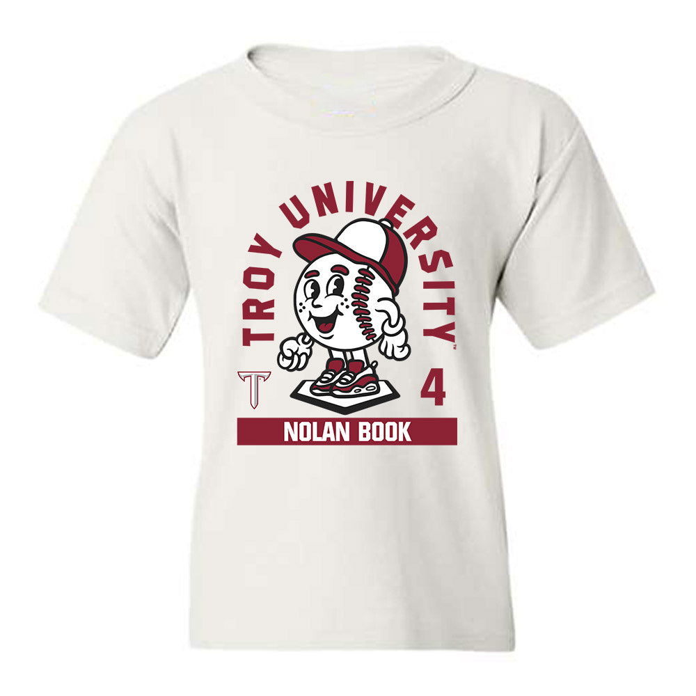Troy - NCAA Baseball : Nolan Book - Fashion Shersey Youth T-Shirt-0