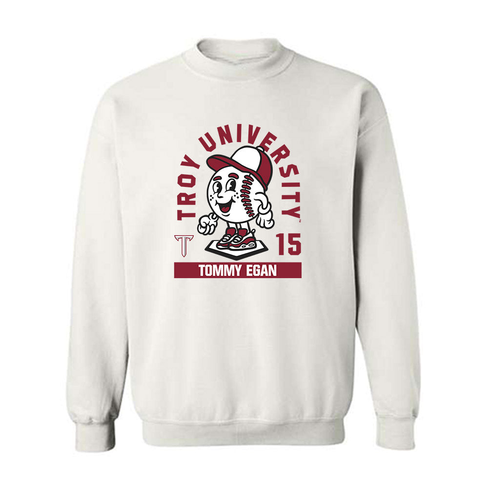 Troy - NCAA Baseball : Tommy Egan - Fashion Shersey Crewneck Sweatshirt-0