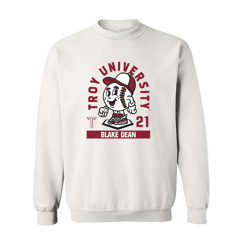 Troy - NCAA Baseball : Blake Dean - Fashion Shersey Crewneck Sweatshirt-0