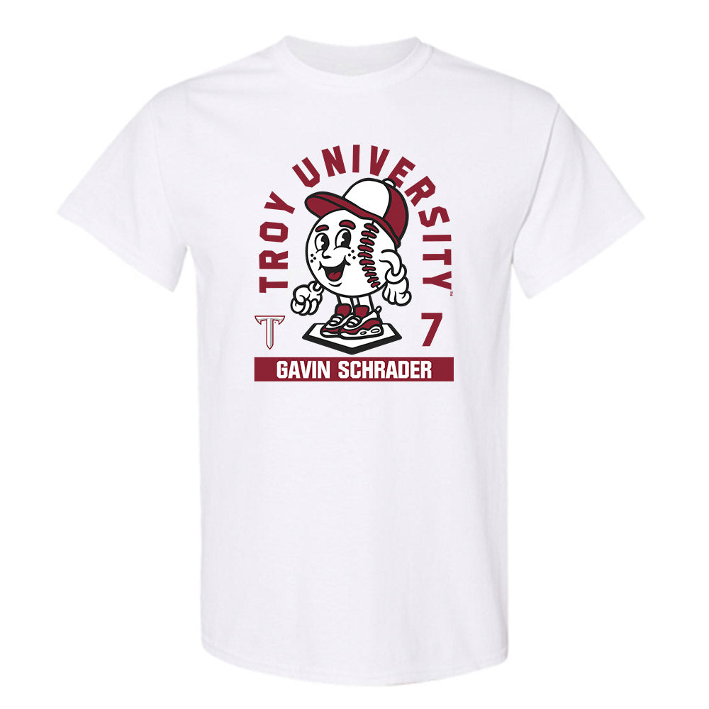 Troy - NCAA Baseball : Gavin Schrader - Fashion Shersey T-Shirt-0