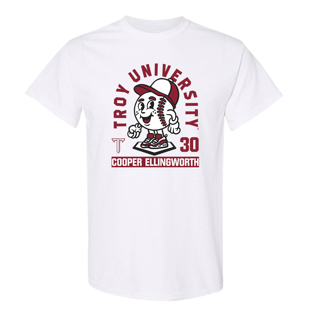 Troy - NCAA Baseball : Cooper Ellingworth - Fashion Shersey T-Shirt-0