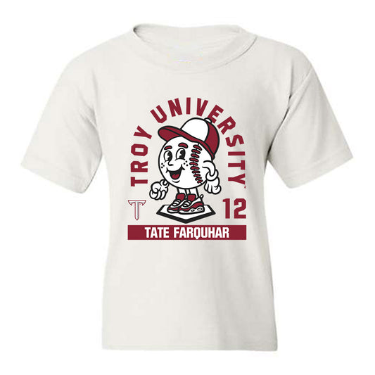 Troy - NCAA Baseball : Tate Farquhar - Fashion Shersey Youth T-Shirt-0