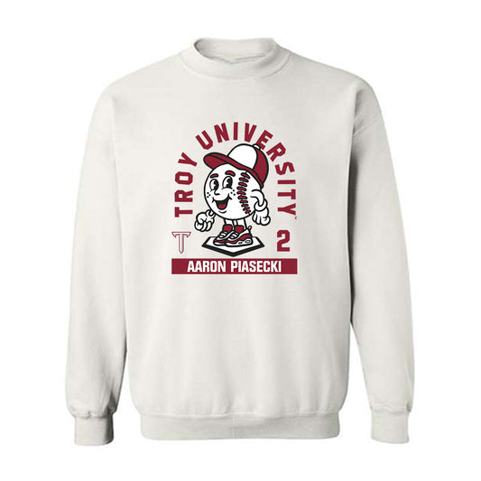 Troy - NCAA Baseball : Aaron Piasecki - Fashion Shersey Crewneck Sweatshirt-0