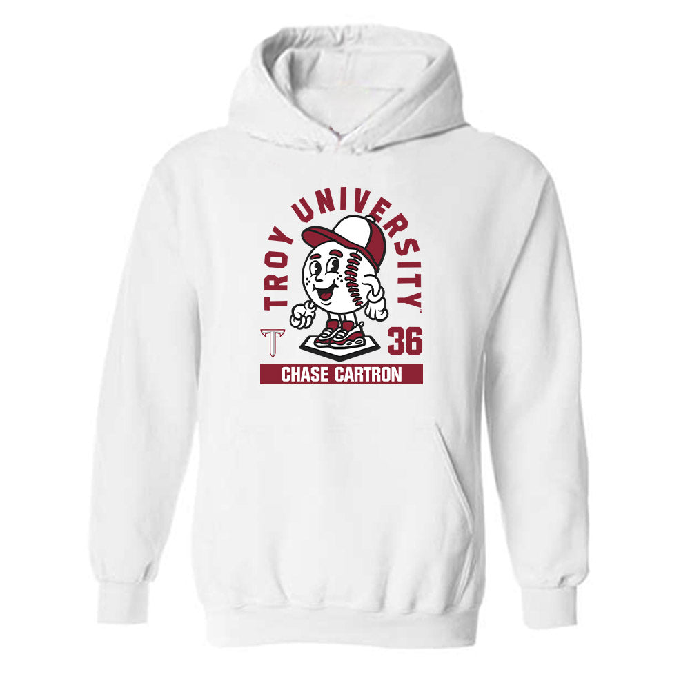 Troy - NCAA Baseball : Chase Cartron - Fashion Shersey Hooded Sweatshirt-0