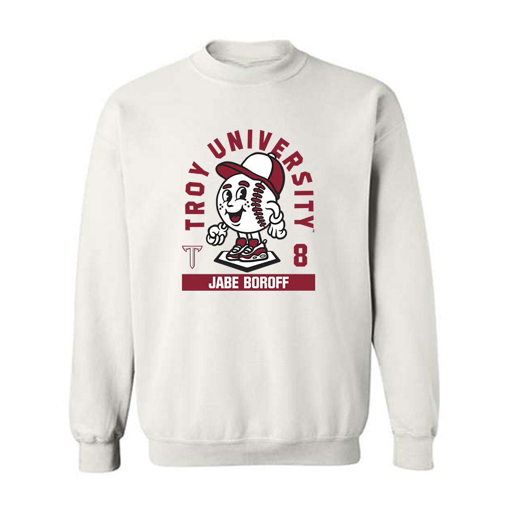 Troy - NCAA Baseball : Jabe Boroff - Fashion Shersey Crewneck Sweatshirt-0