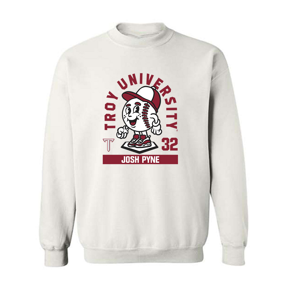 Troy - NCAA Baseball : Josh Pyne - Fashion Shersey Crewneck Sweatshirt-0