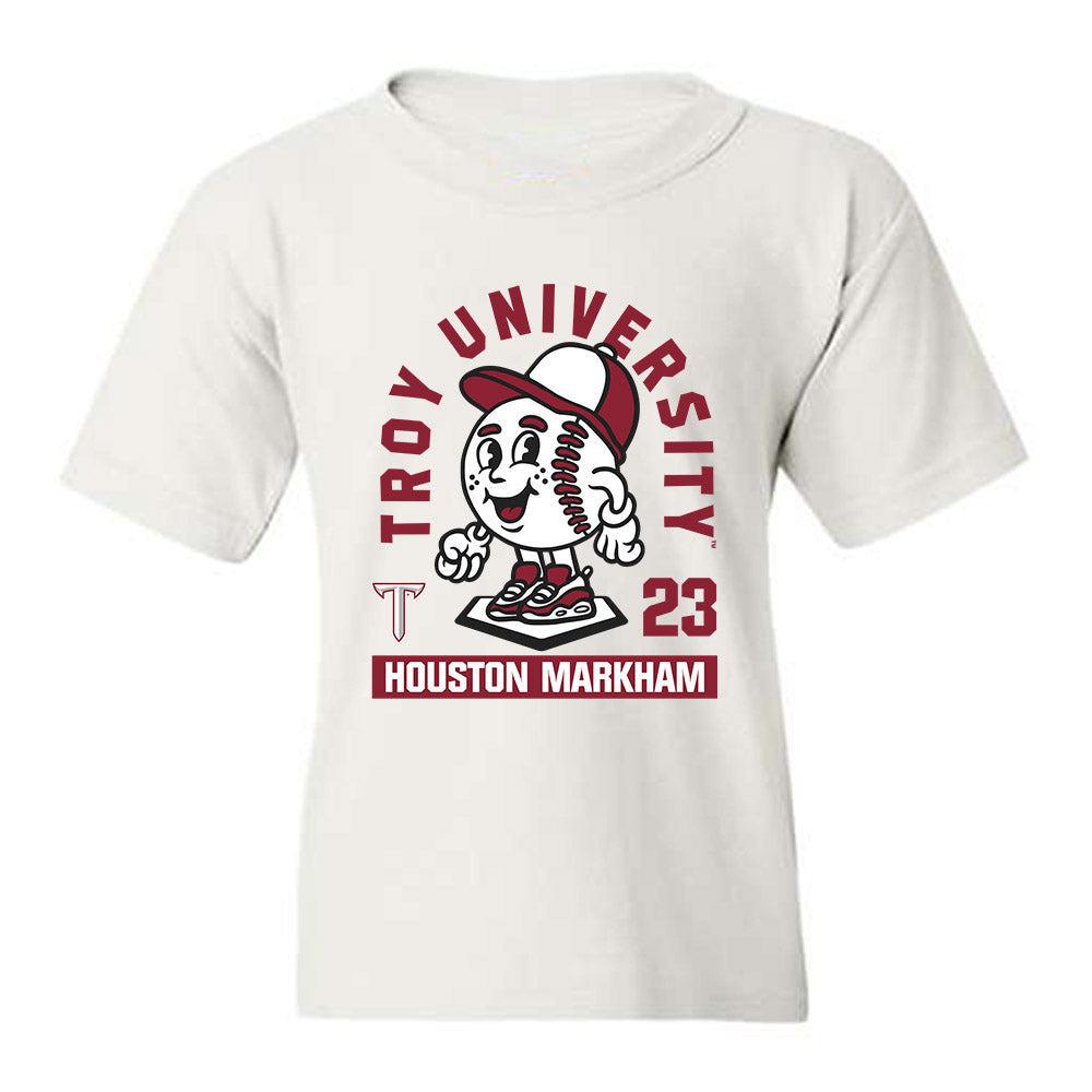 Troy - NCAA Baseball : Houston Markham - Fashion Shersey Youth T-Shirt-0