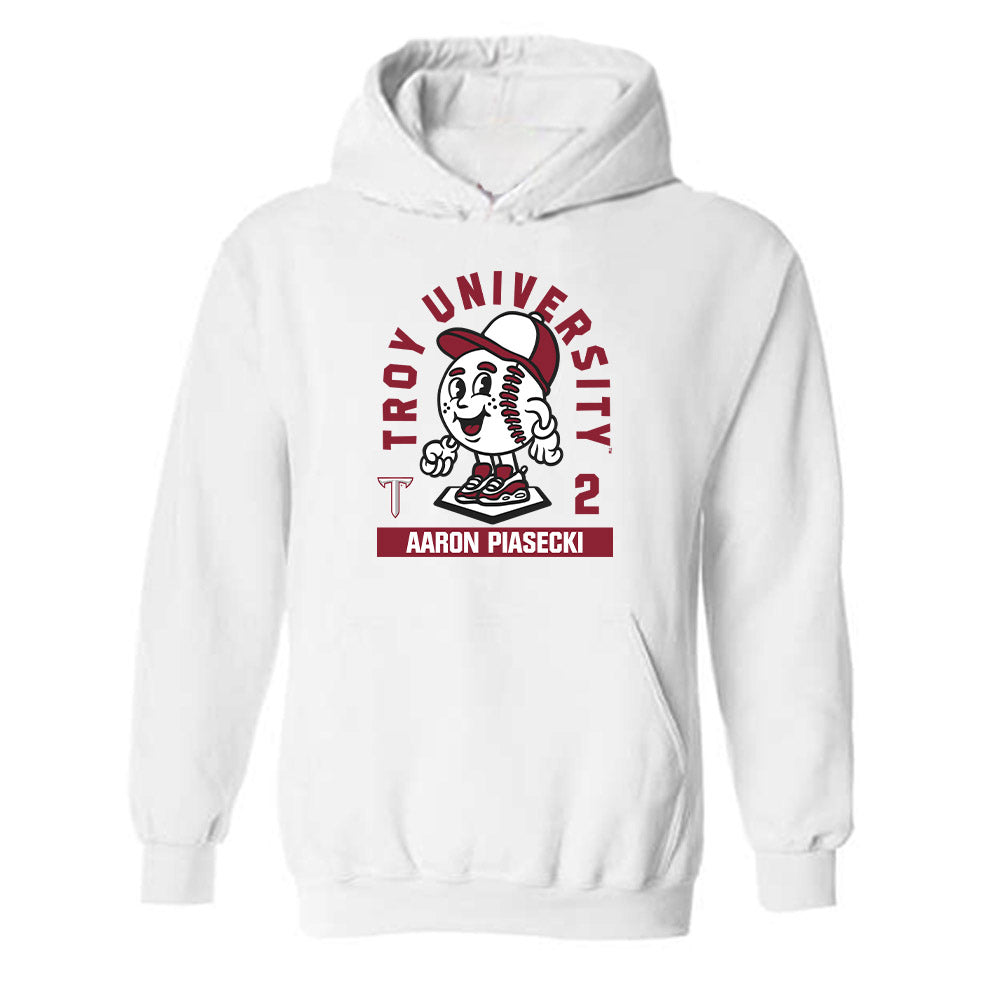 Troy - NCAA Baseball : Aaron Piasecki - Fashion Shersey Hooded Sweatshirt-0