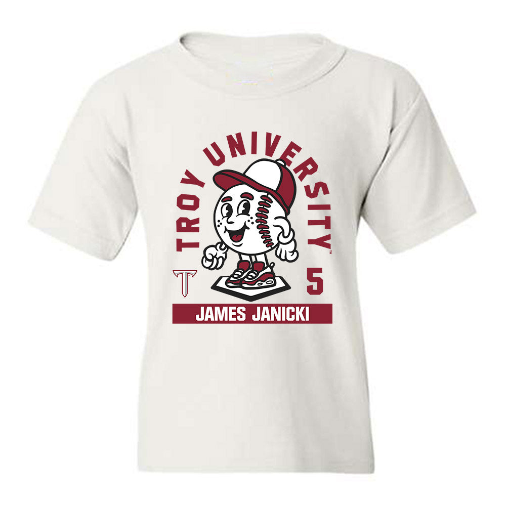 Troy - NCAA Baseball : James Janicki - Fashion Shersey Youth T-Shirt-0