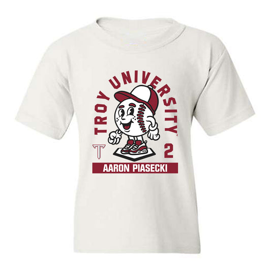 Troy - NCAA Baseball : Aaron Piasecki - Fashion Shersey Youth T-Shirt-0