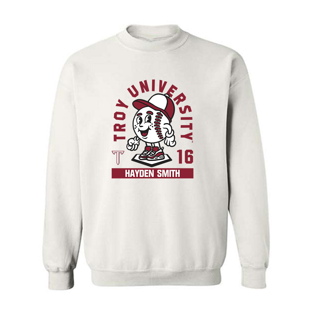 Troy - NCAA Baseball : Hayden Smith - Fashion Shersey Crewneck Sweatshirt-0