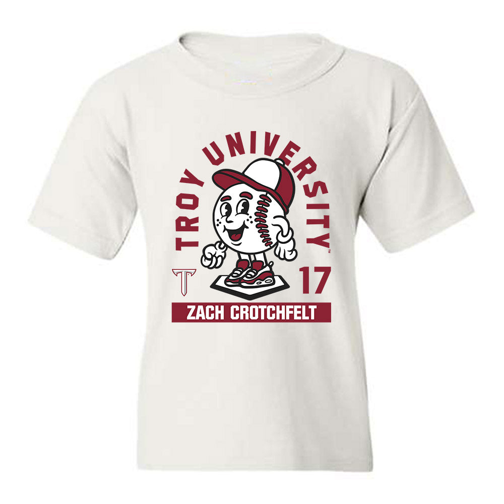 Troy - NCAA Baseball : Zach Crotchfelt - Fashion Shersey Youth T-Shirt-0