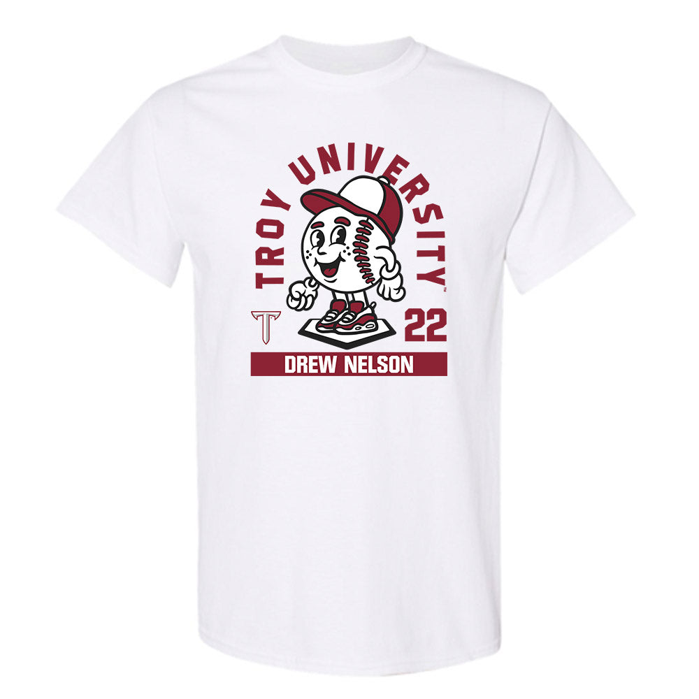 Troy - NCAA Baseball : Drew Nelson - Fashion Shersey T-Shirt-0