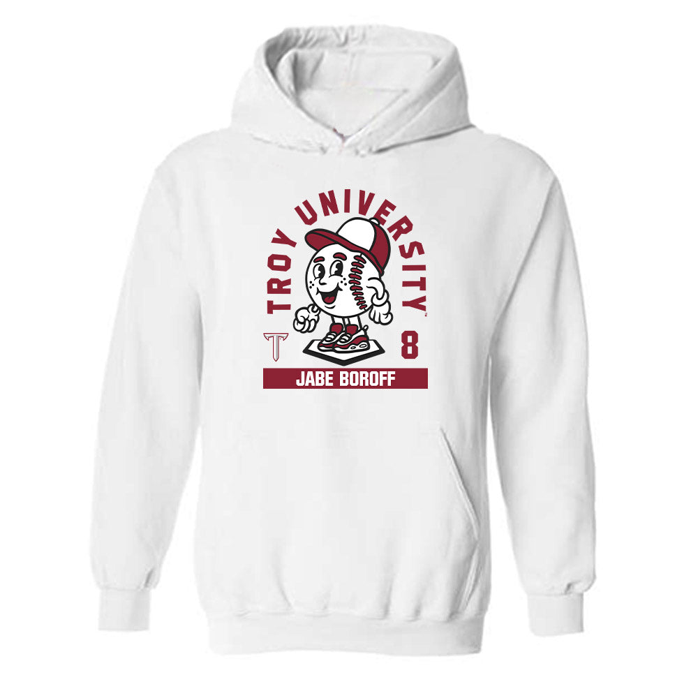 Troy - NCAA Baseball : Jabe Boroff - Fashion Shersey Hooded Sweatshirt-0