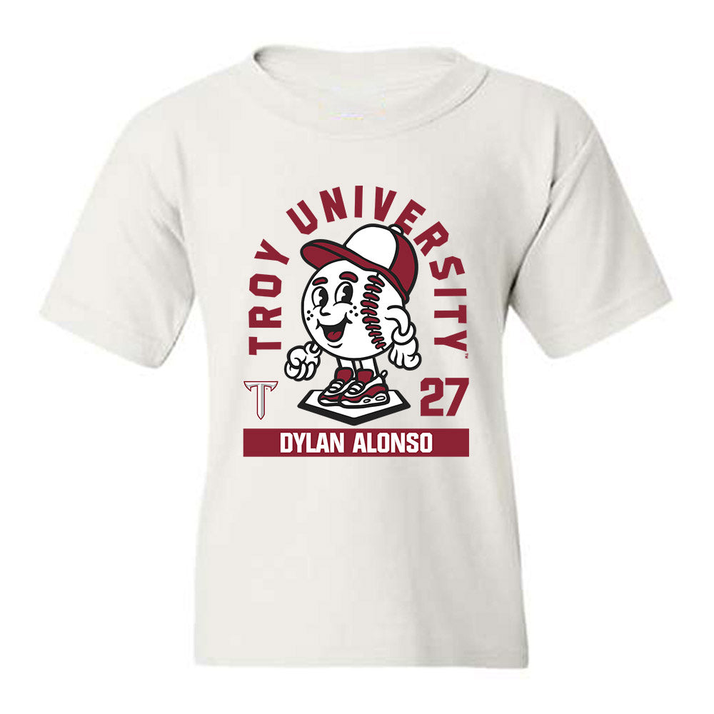 Troy - NCAA Baseball : Dylan Alonso - Fashion Shersey Youth T-Shirt-0