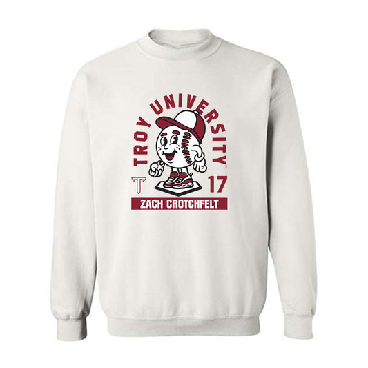 Troy - NCAA Baseball : Zach Crotchfelt - Fashion Shersey Crewneck Sweatshirt-0