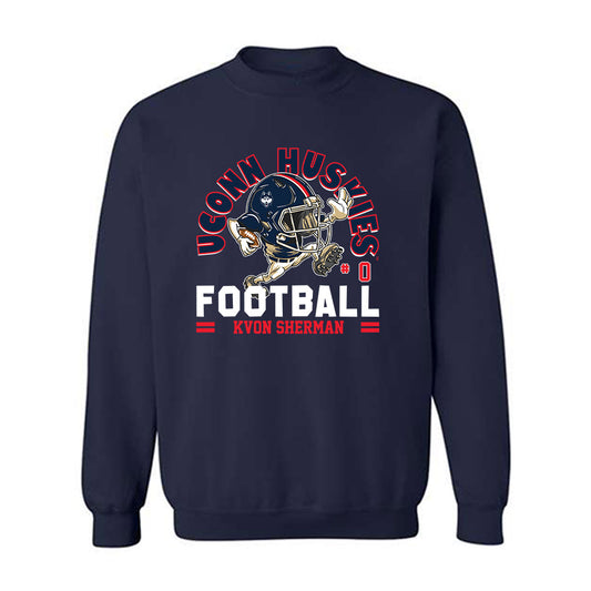 UConn - NCAA Football : Kvon Sherman - Fashion Shersey Crewneck Sweatshirt-0