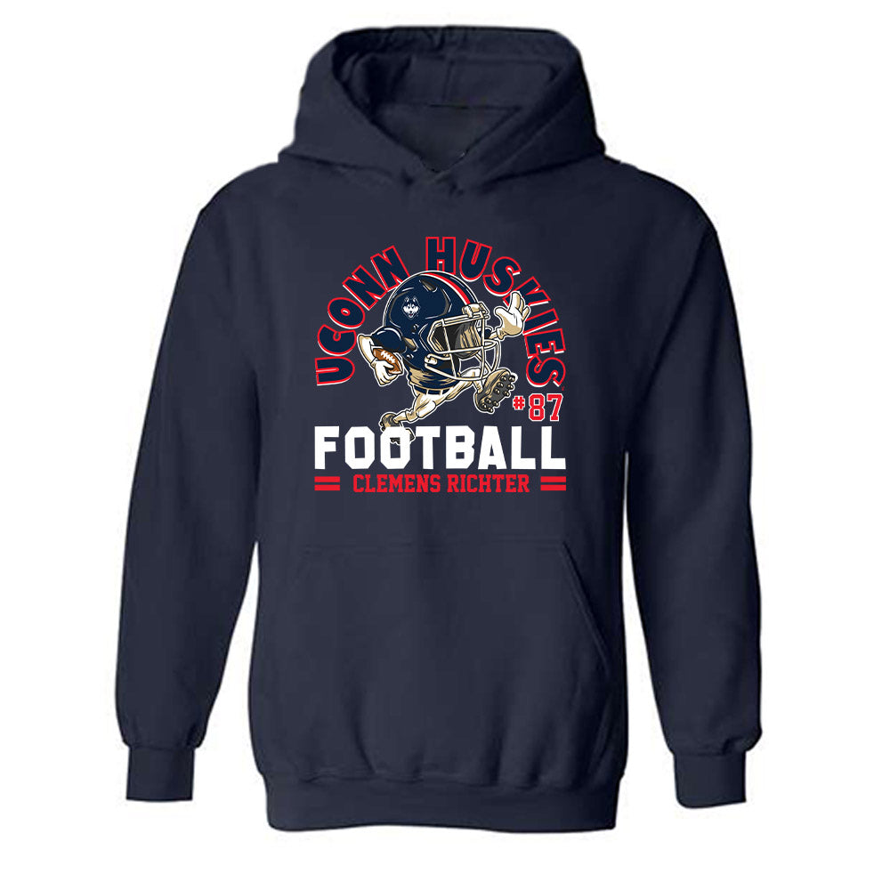 UConn - NCAA Football : Clemens Richter - Fashion Shersey Hooded Sweatshirt-0