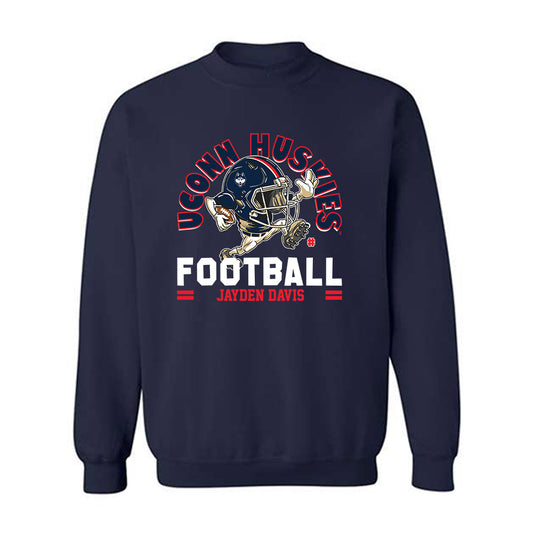 UConn - NCAA Football : Jayden Davis - Fashion Shersey Crewneck Sweatshirt-0