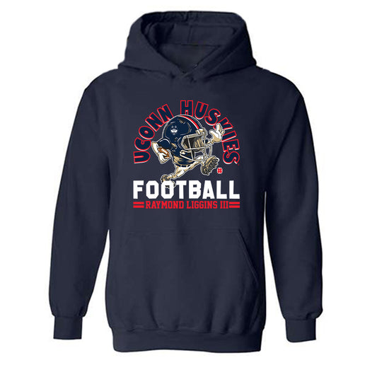 UConn - NCAA Football : Raymond Liggins III - Fashion Shersey Hooded Sweatshirt-0