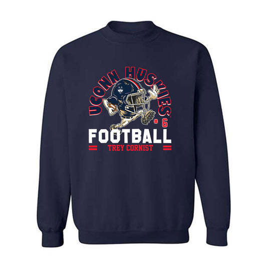 UConn - NCAA Football : Trey Cornist - Fashion Shersey Crewneck Sweatshirt-0