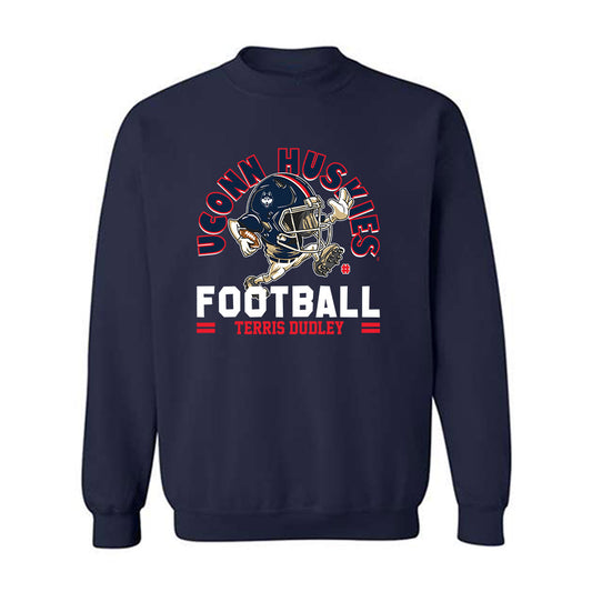 UConn - NCAA Football : Terris Dudley - Fashion Shersey Crewneck Sweatshirt-0