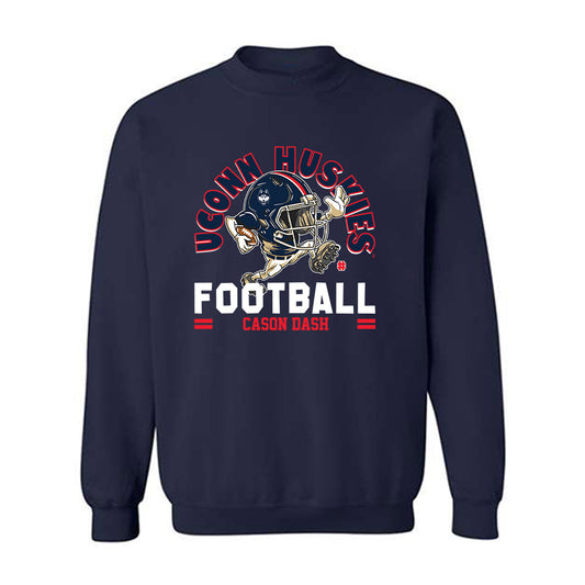 UConn - NCAA Football : Cason Dash - Fashion Shersey Crewneck Sweatshirt-0